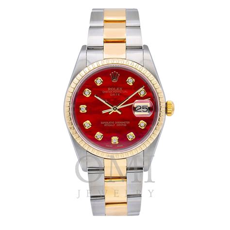 rolex oyster perpetual red face